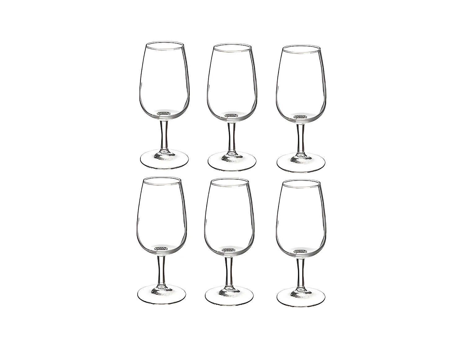 Lot de 6 Verres à Vin "Viticole" 21cl Transparent