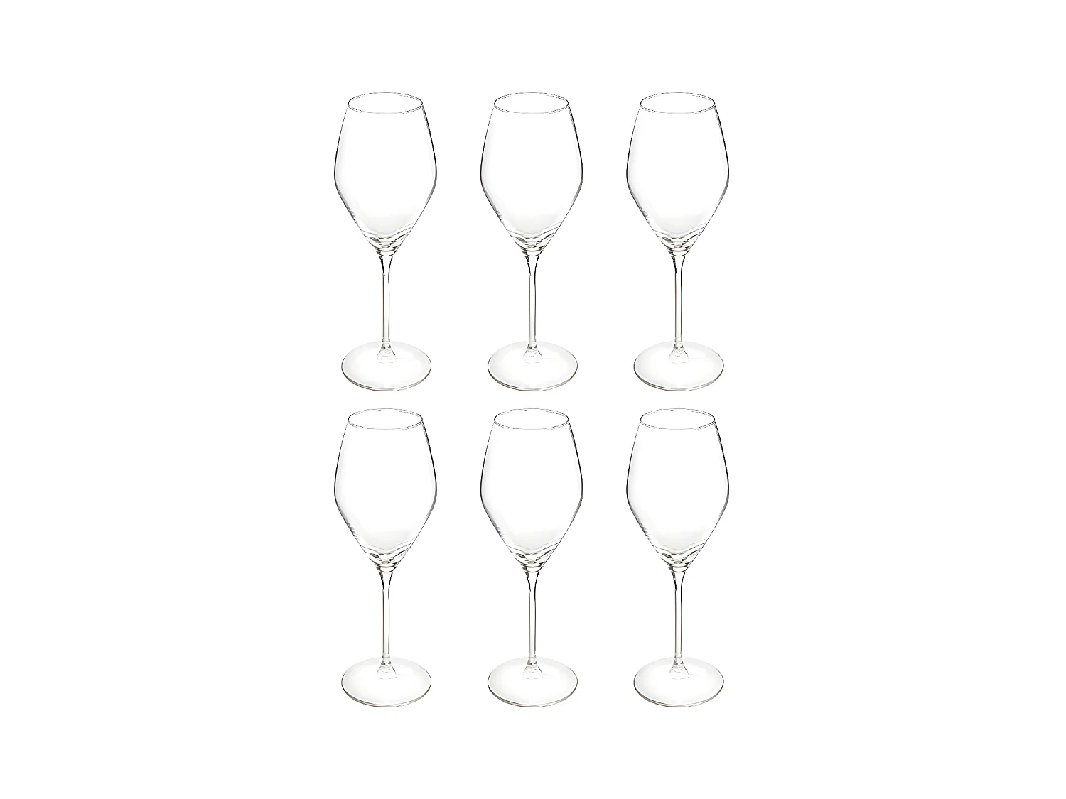 Lot de 6 Verres à Vin "Silvia" 34cl Transparent