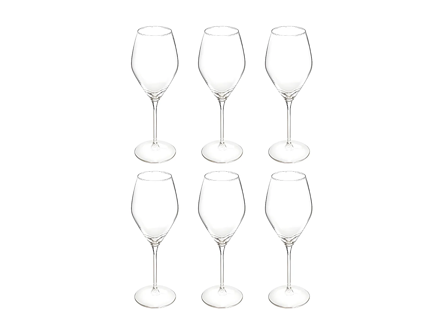 Lot de 6 Verres à Vin "Silvia" 34cl Transparent