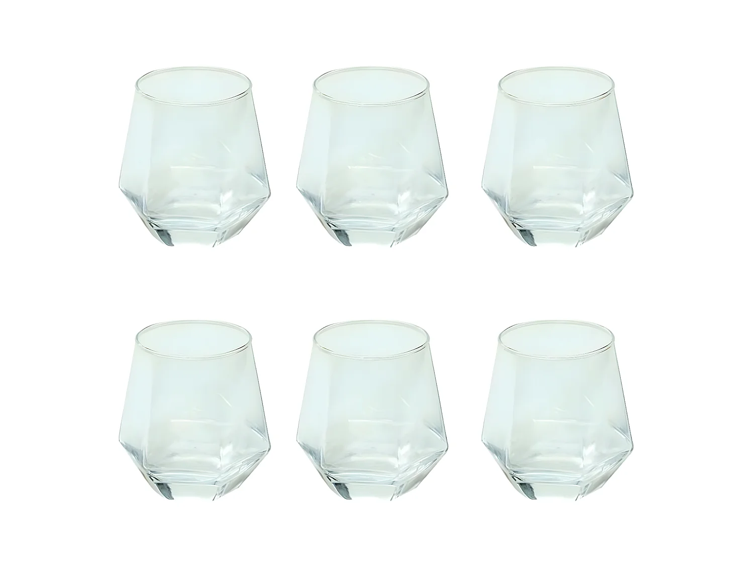Lot de 6 Verres à Eau "Diamant" 30cl Transparent