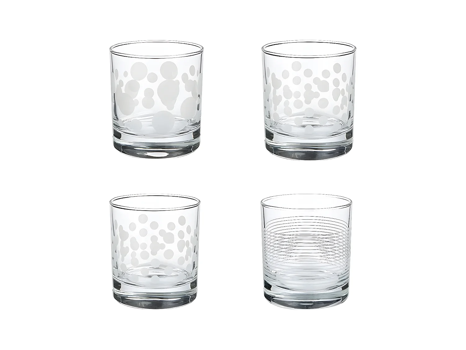 Lot de 4 Gobelets à Eau "Toni'eau" 30cl Transparent