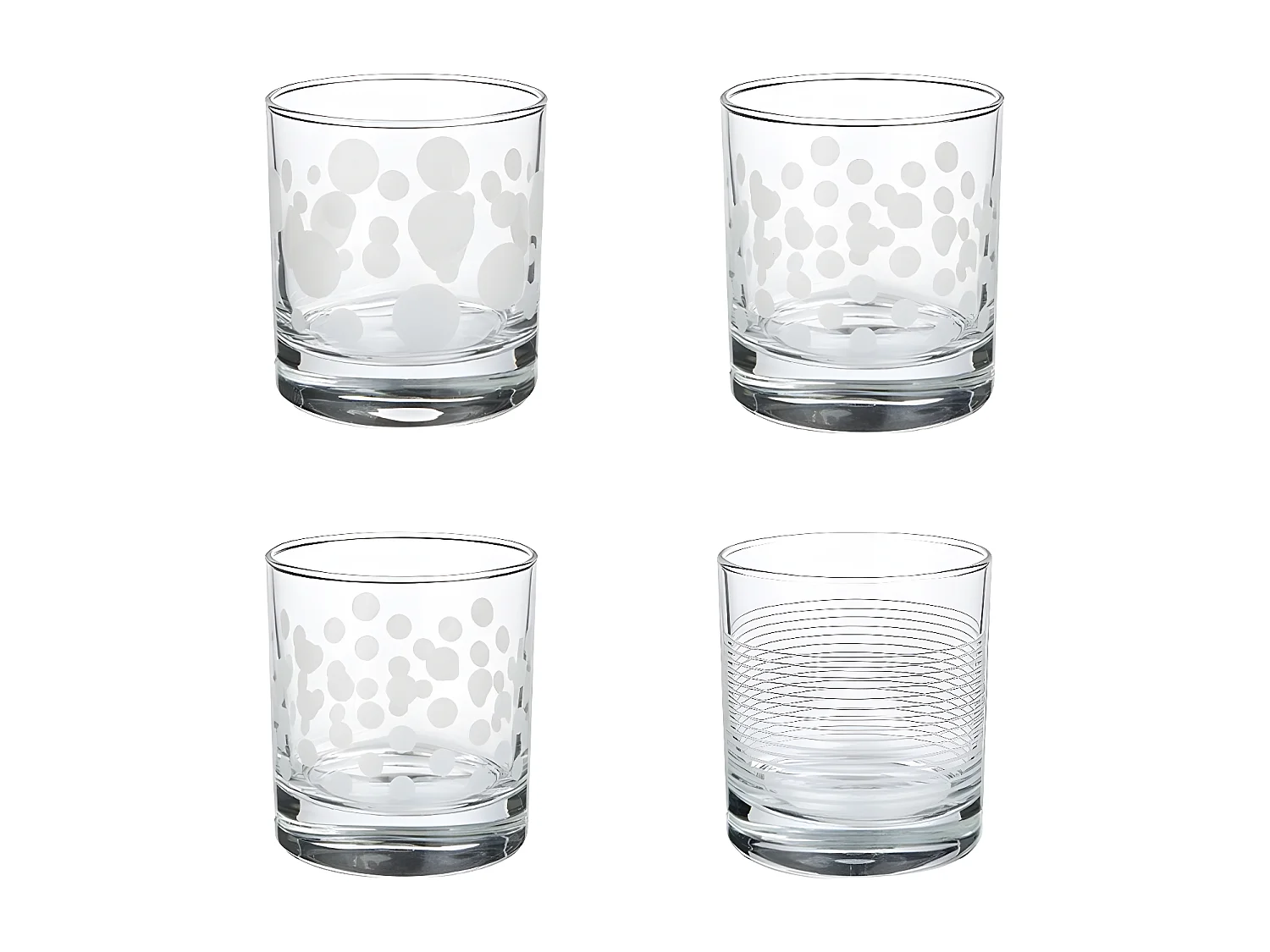 Lot de 4 Gobelets à Eau "Toni'eau" 30cl Transparent