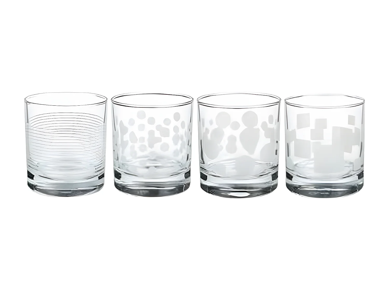 Lot de 4 Gobelets à Eau "Toni'eau" 30cl Transparent