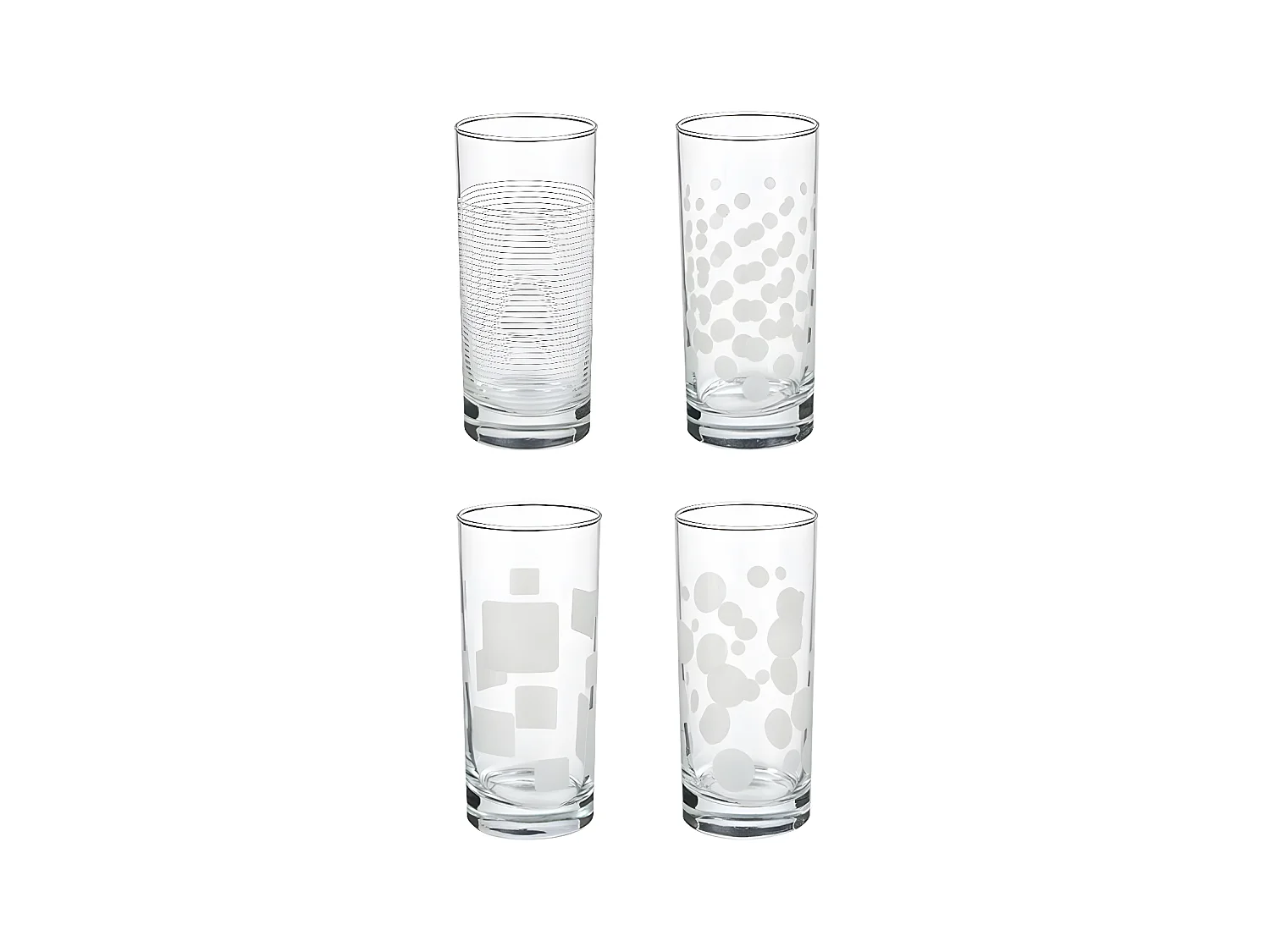 Lot de 4 Gobelets à Eau "Toni'eau" 48cl Transparent