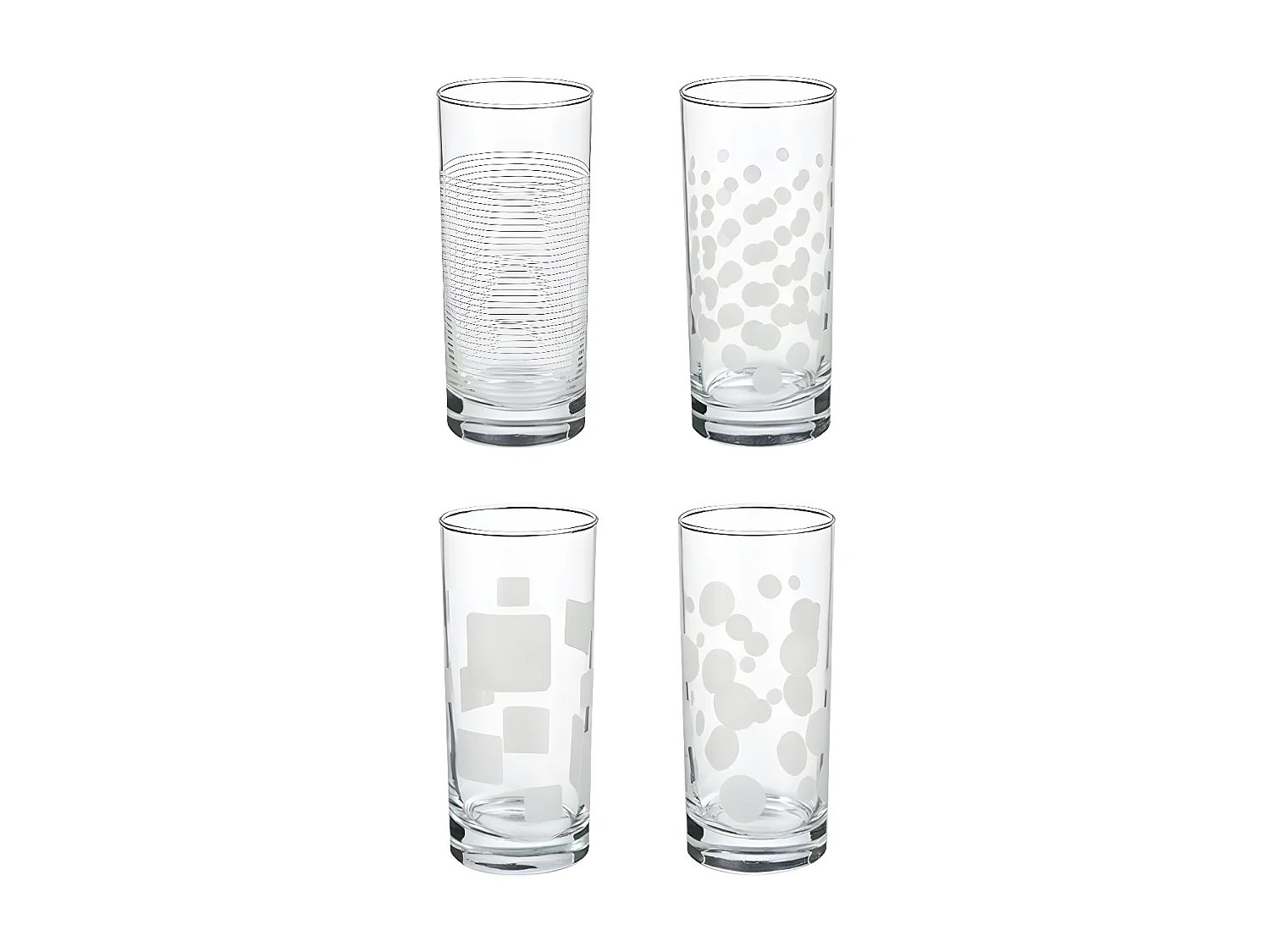 Lot de 4 Gobelets à Eau "Toni'eau" 48cl Transparent
