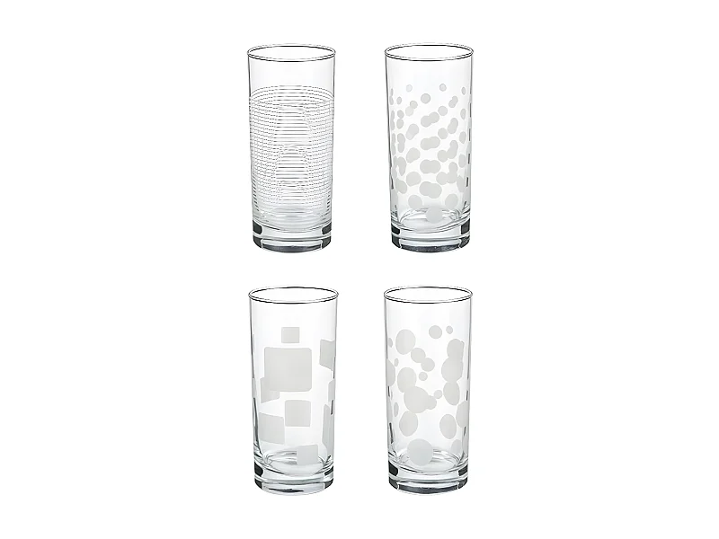 Lot de 4 Gobelets à Eau "Toni'eau" 48cl Transparent