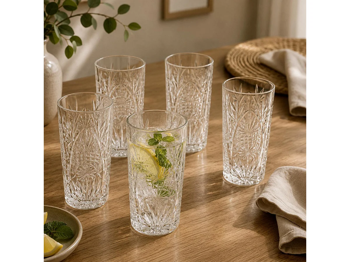 Lot de 6 Verres Hauts "Ayla" 35cl Transparent