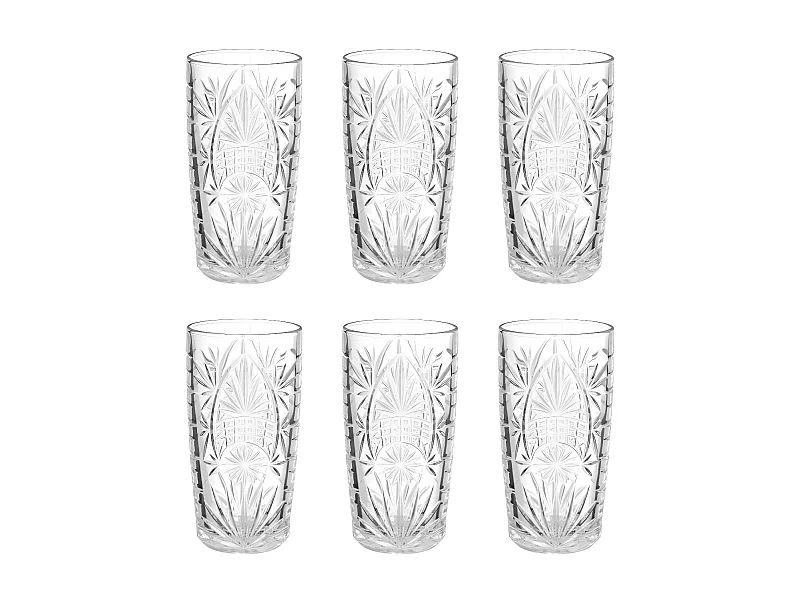 Lot de 6 Gobelets Hauts "Ayla" 35cl Transparent