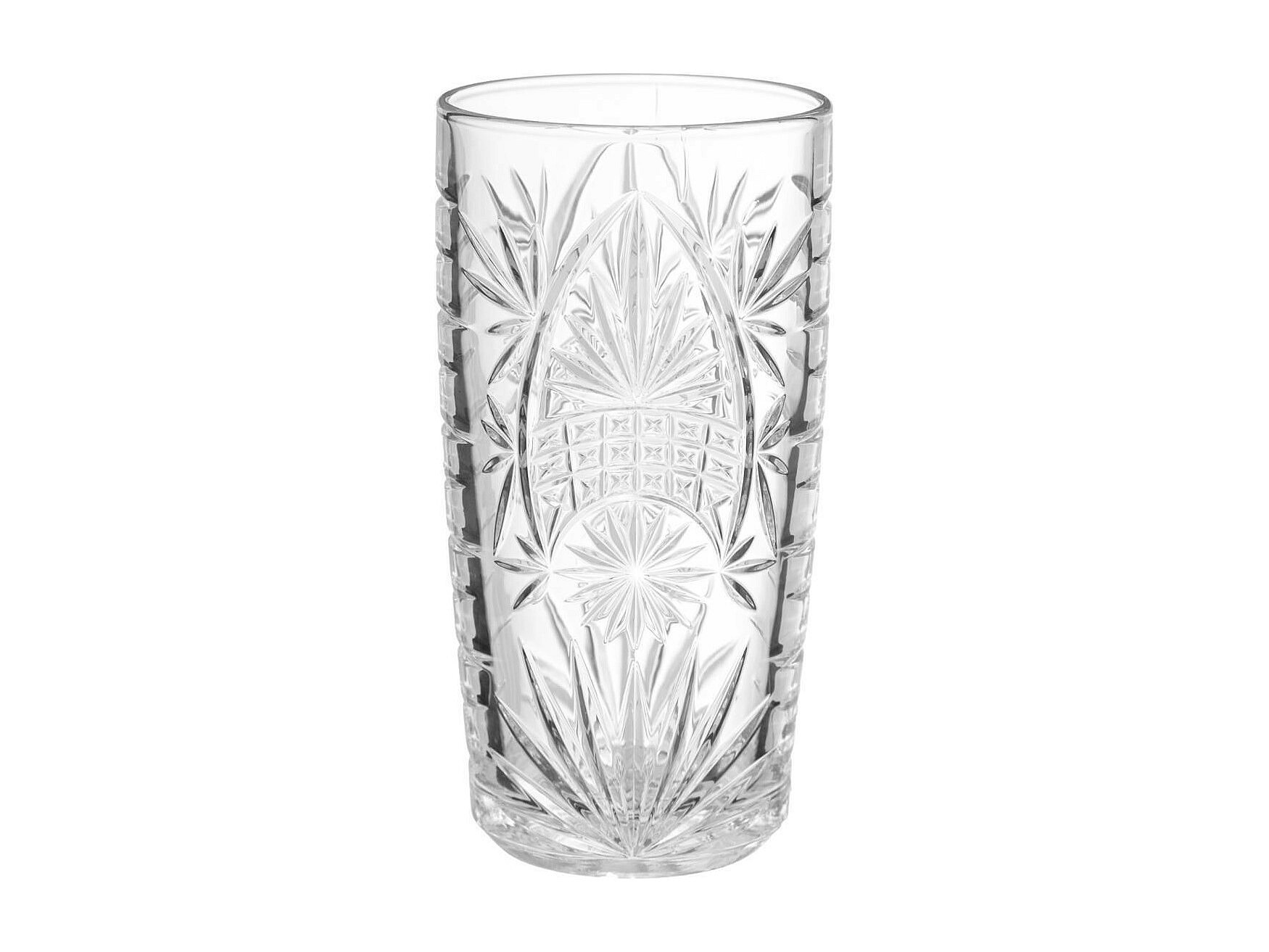 Lot De 6 Verres Ayla 35cl Transparents – Design Avec Motif En Relief, Parfait Pour L'eau, Les Cocktails Ou Le Quotidien