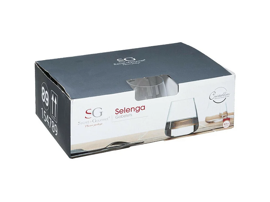 Lot de 6 Verres à Eau "Selenga" 43cl Transparent