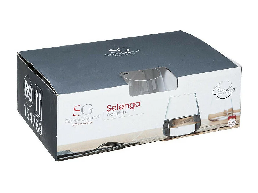 Lot de 6 Verres à Eau "Selenga" 43cl Transparent