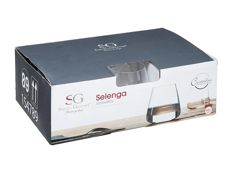 Lot de 6 Verres à Eau "Selenga" 43cl Transparent