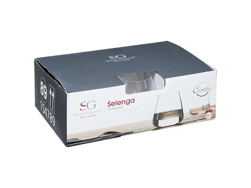 Lot de 6 Verres à Eau "Selenga" 43cl Transparent