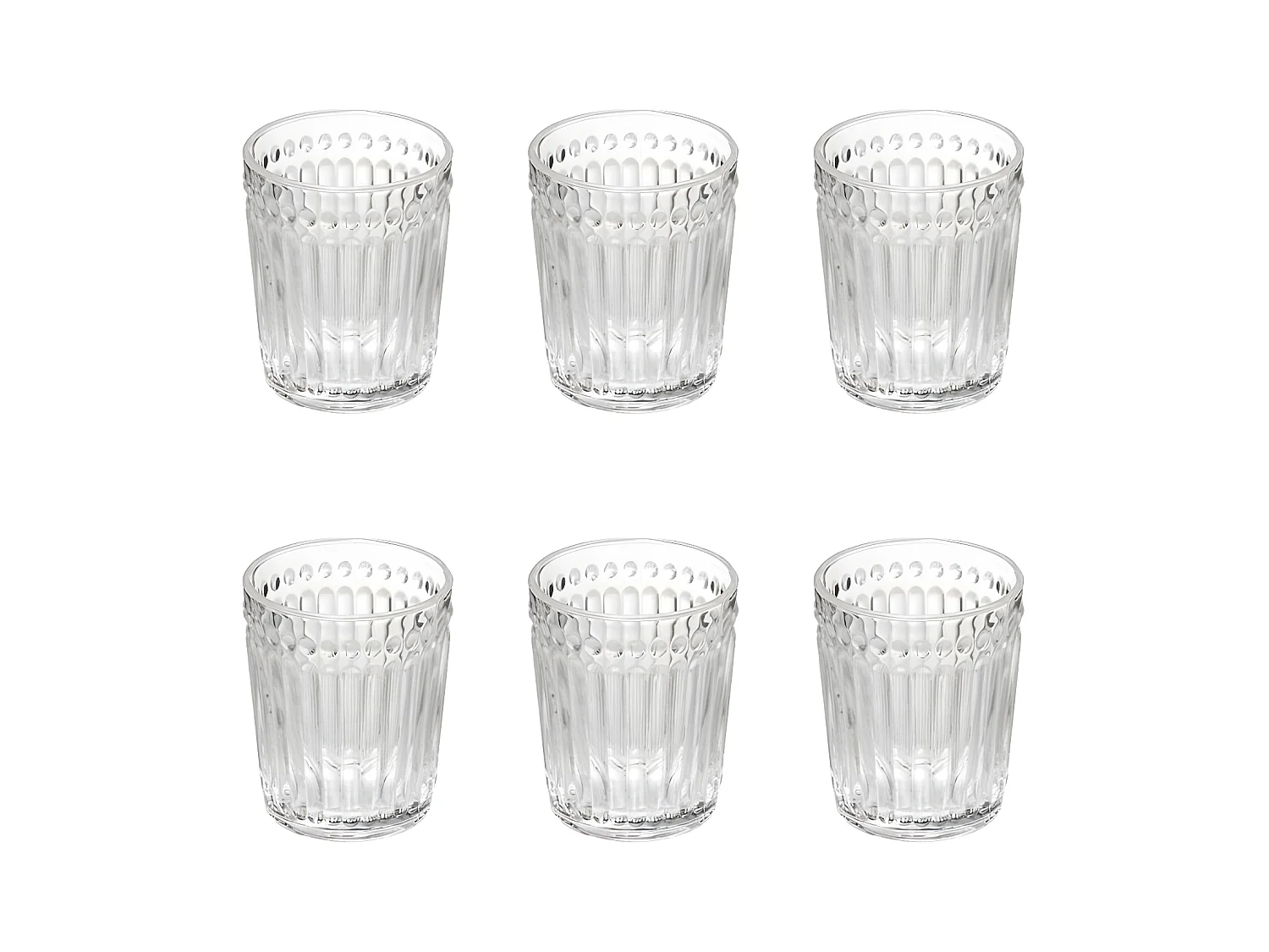 Lot de 6 Verres à Eau "Mona" 30cl Transparent