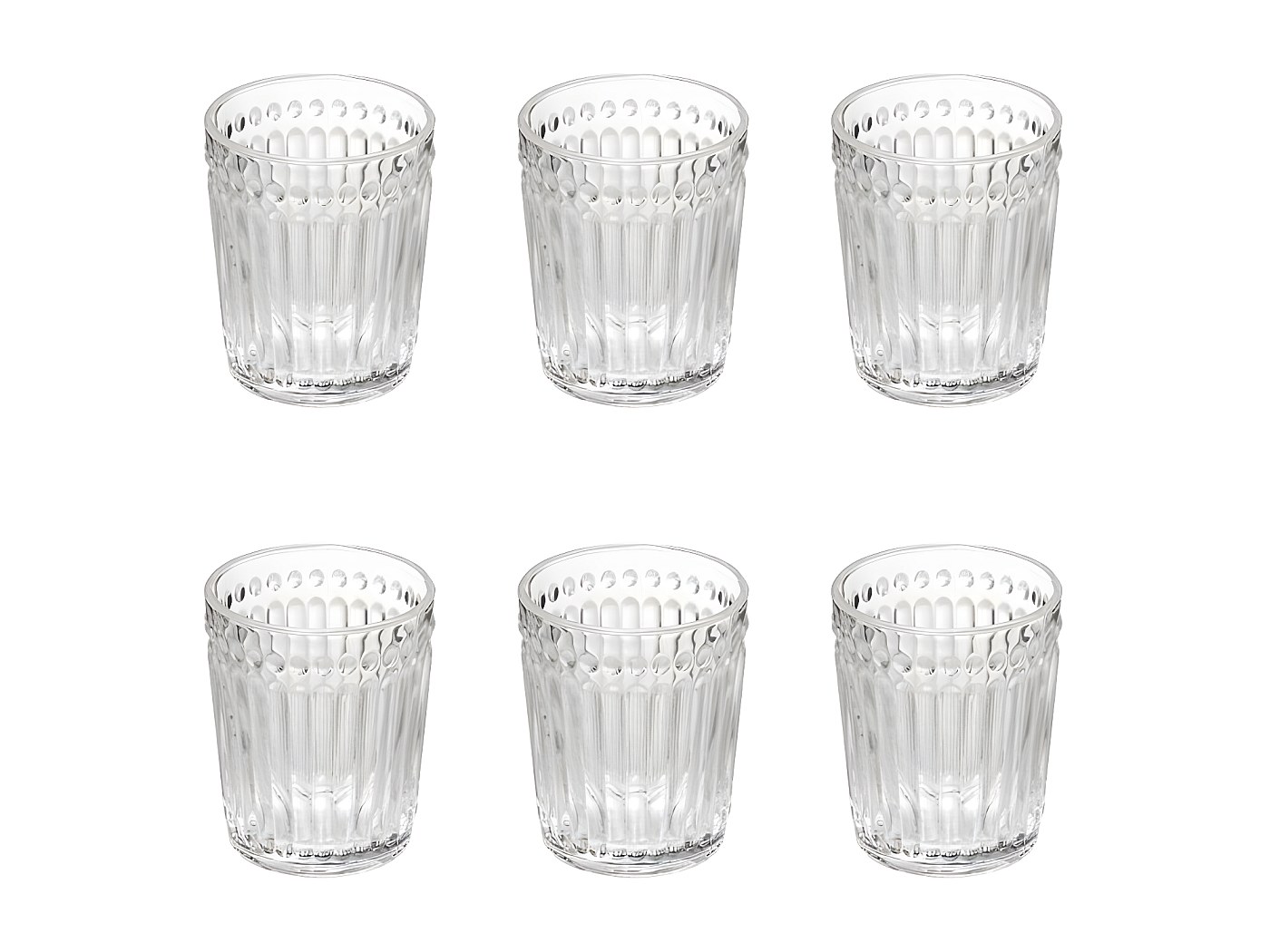 Lot De 6 Verres à Eau En Plastique Transparent Incassable Et élégant