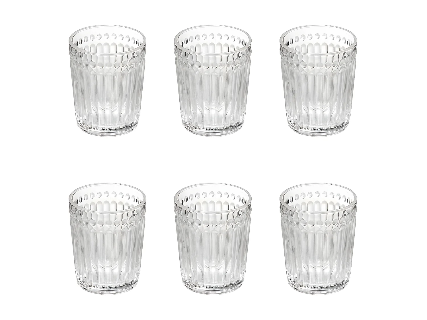 Lot de 6 Verres à Eau "Mona" 30cl Transparent