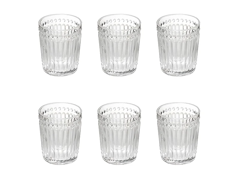 Lot de 6 Verres à Eau "Mona" 30cl Transparent