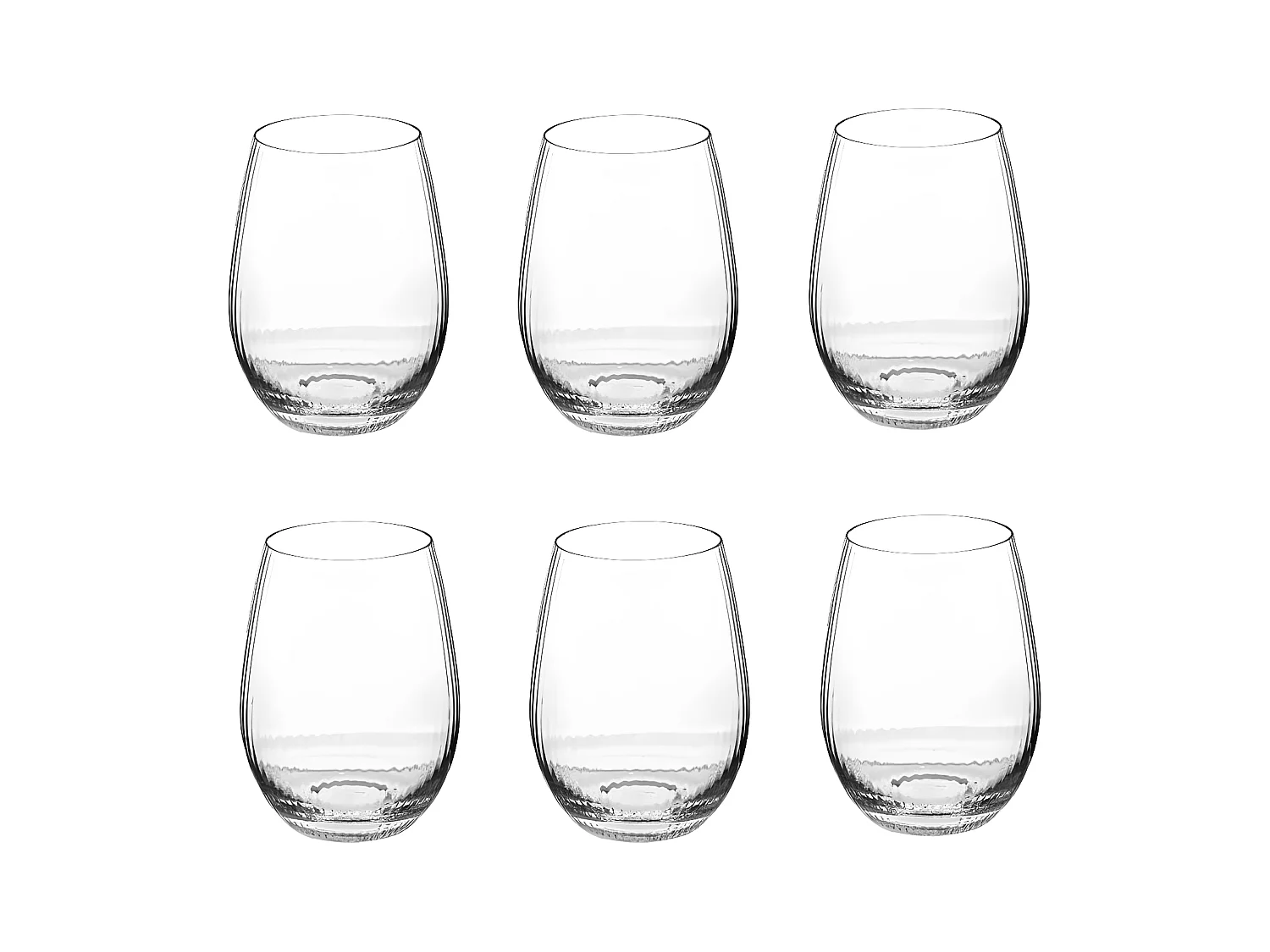 Lot de 6 Verres à Eau "Midnight Garden" 54cl Transparent