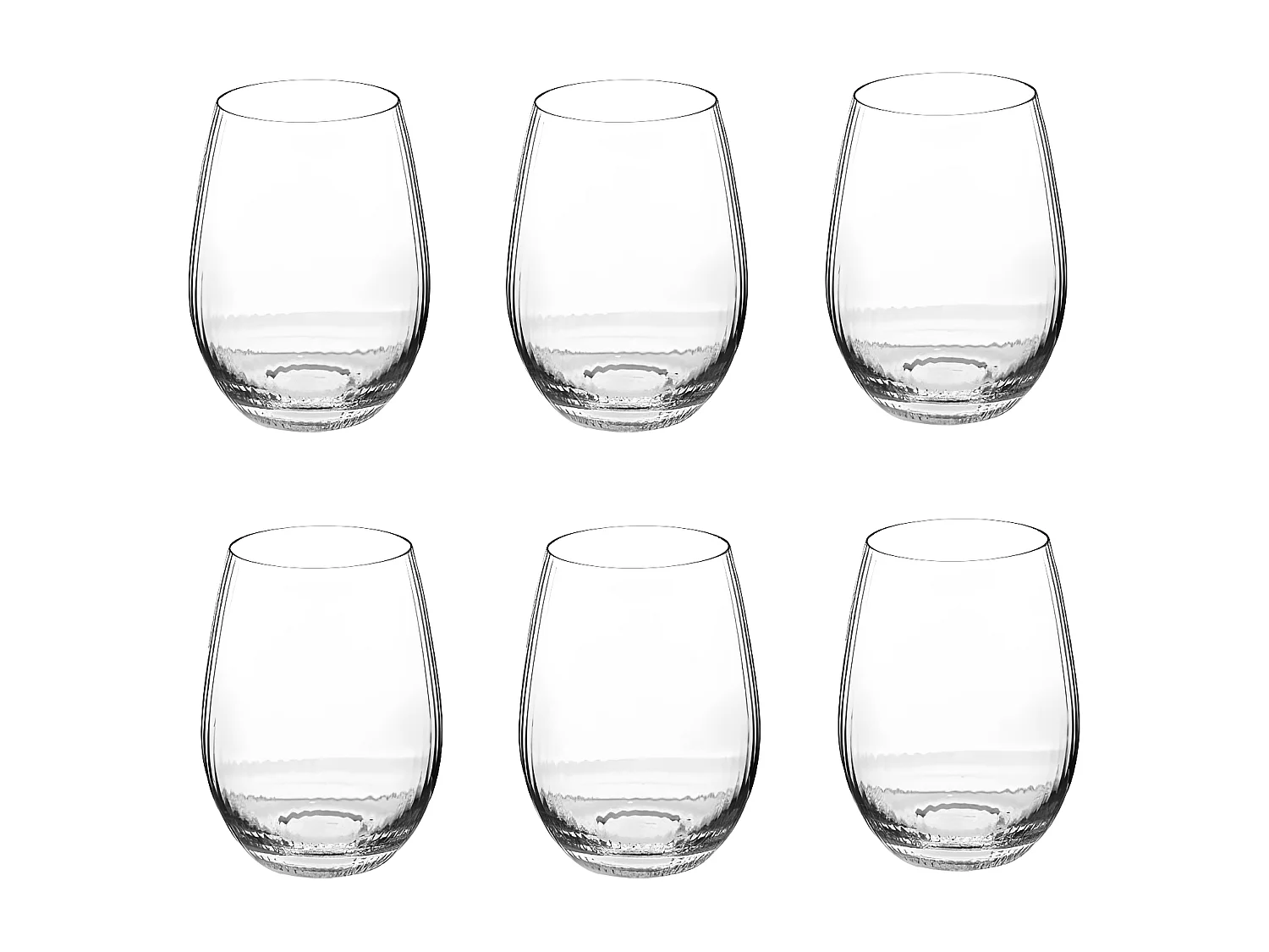 Lot de 6 Verres à Eau "Midnight Garden" 54cl Transparent