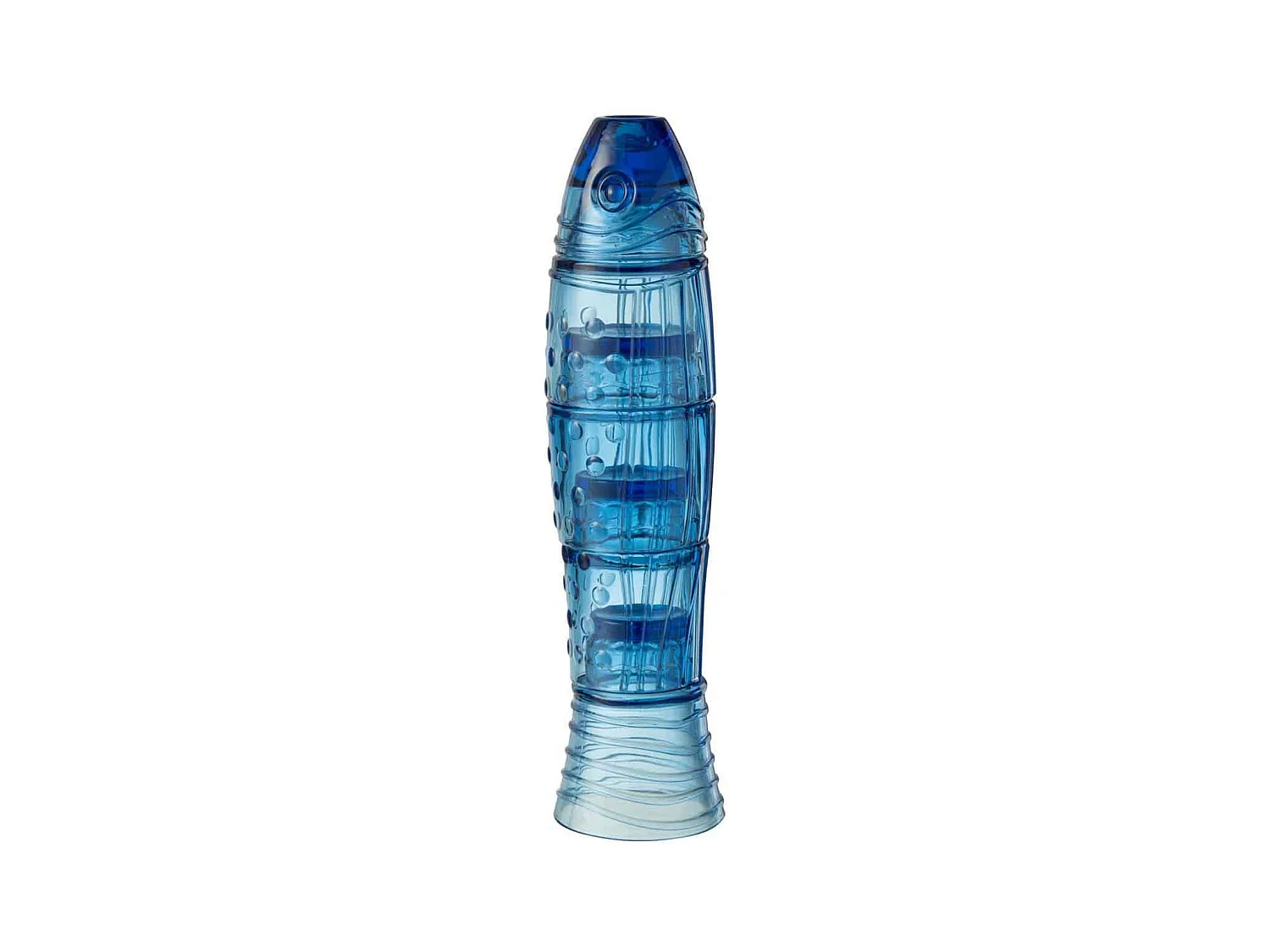 Lot de 4 Verres Design "Poisson" 36cm Bleu