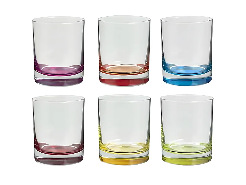 Lot de 6 Verres à Eau "Colori" 30cl Multicolore