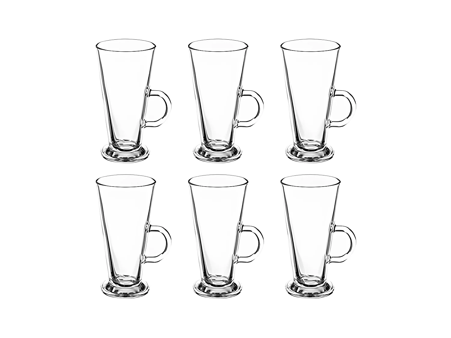 Lot de 6 Verres "Mazagran" 36cl Transparent