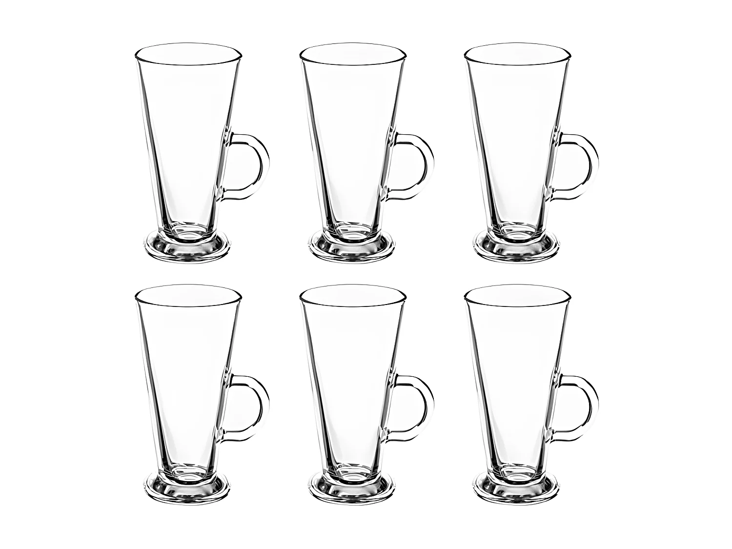 Lot de 6 Verres "Mazagran" 36cl Transparent