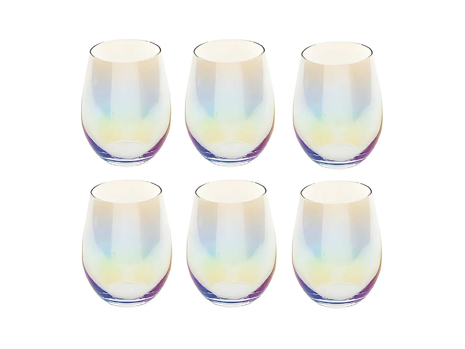 Lot de 6 Gobelets en Verre "Fantasy" 54cl Transparent