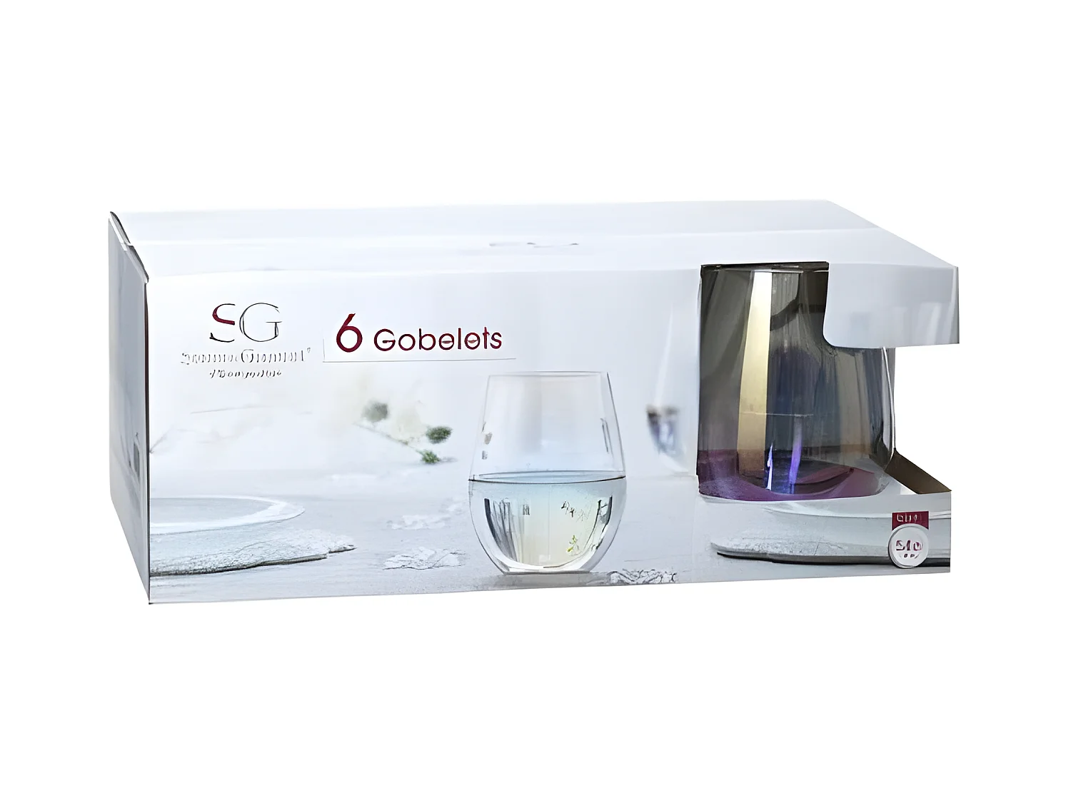 Lot de 6 Gobelets en Verre "Fantasy" 54cl Transparent