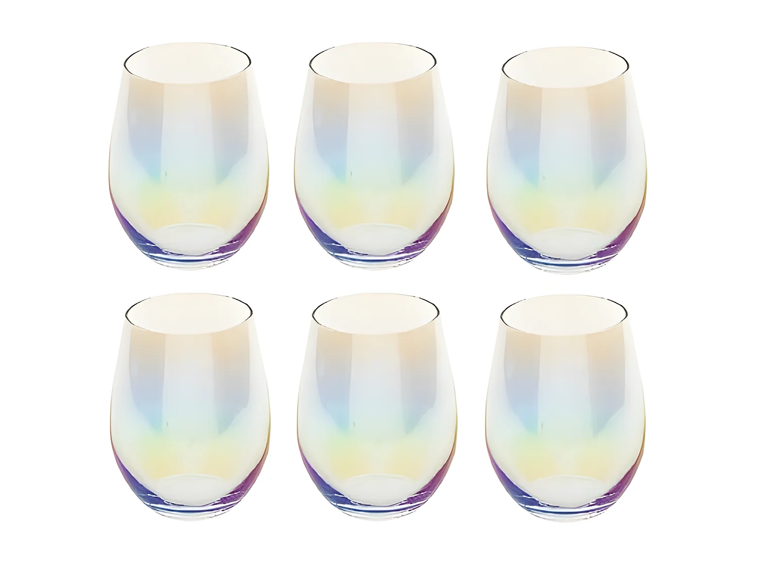 Lot de 6 Gobelets en Verre "Fantasy" 54cl Transparent