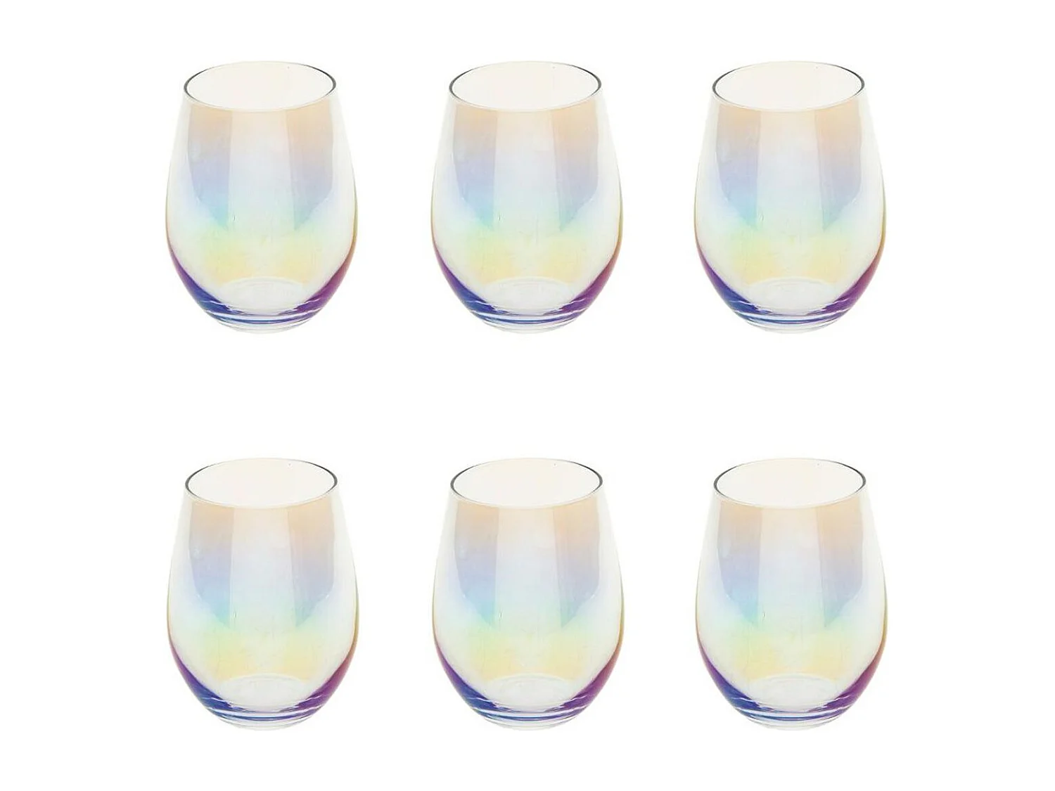 Lot de 6 Gobelets en Verre "Fantasy" 54cl Transparent