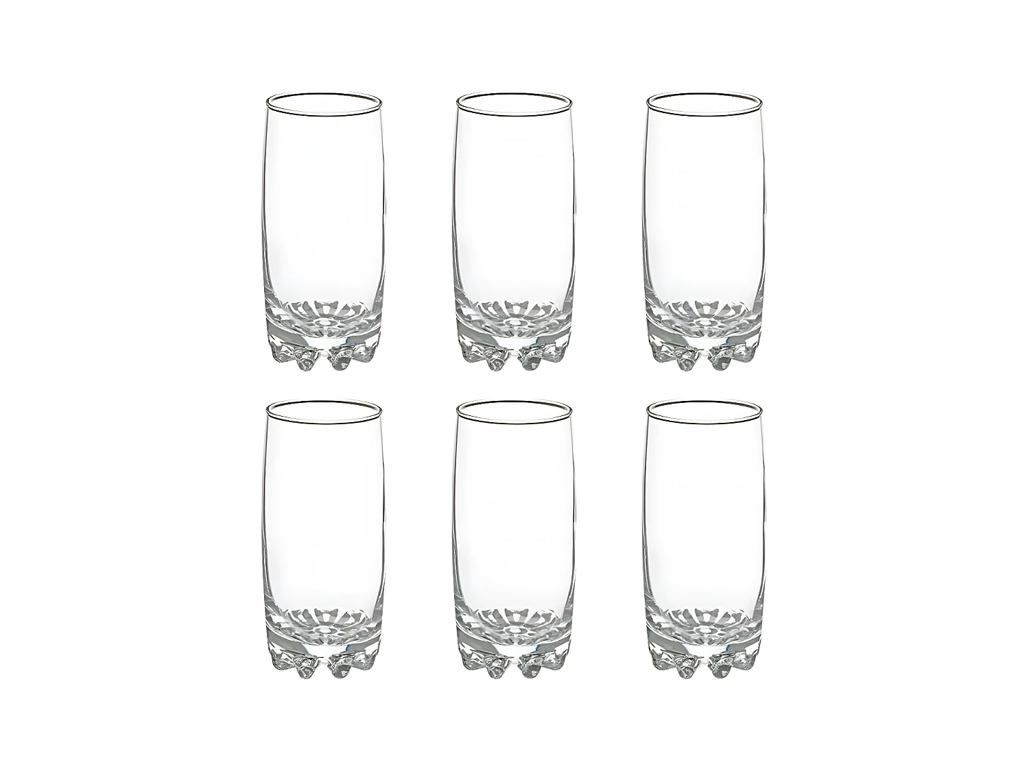 Lot de 6 Gobelets à Eau "Sylvana" 38cl Transparent