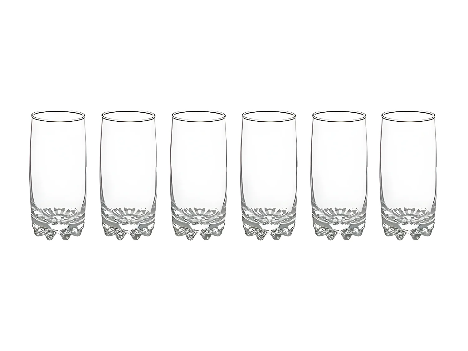 Lot de 6 Gobelets à Eau "Sylvana" 38cl Transparent