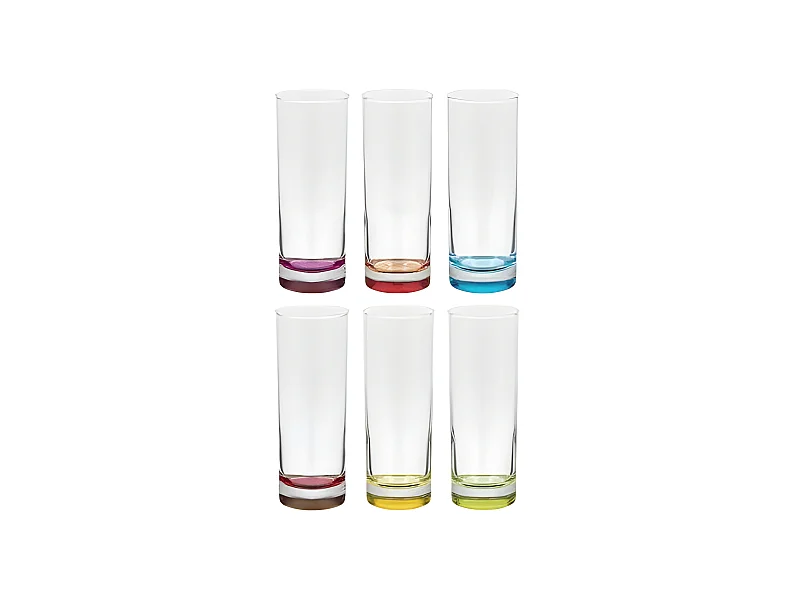 Lot de 6 Verres à Eau "Colori" 31cl Multicolore