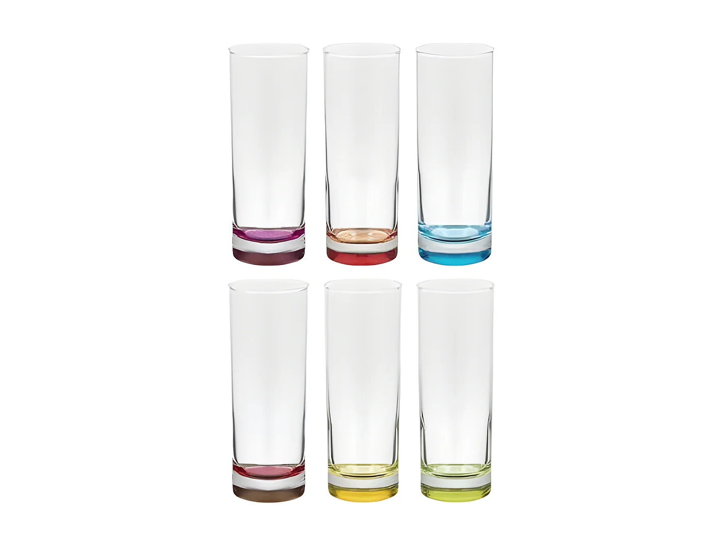 Lot de 6 Verres à Eau "Colori" 31cl Multicolore