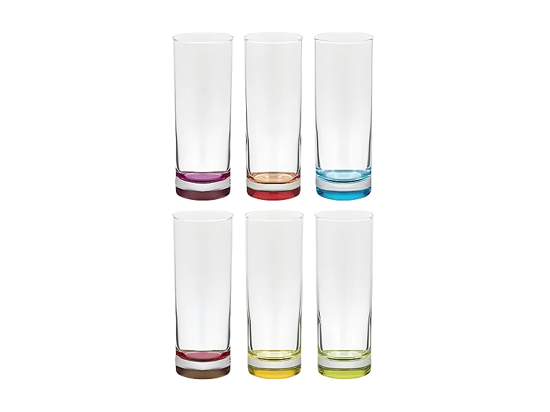 Lot de 6 Verres à Eau "Colori" 31cl Multicolore