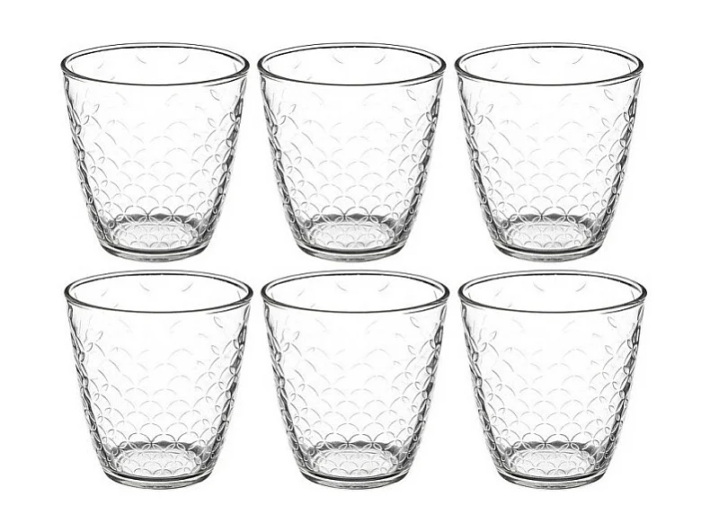 Lot de 6 Gobelets Bas "Rome'Eau" 25cl Transparent