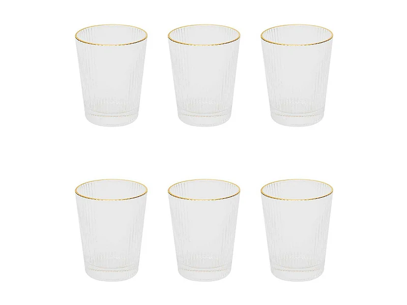 Lot de 6 Verres Design "Liseré" 35cl Transparent