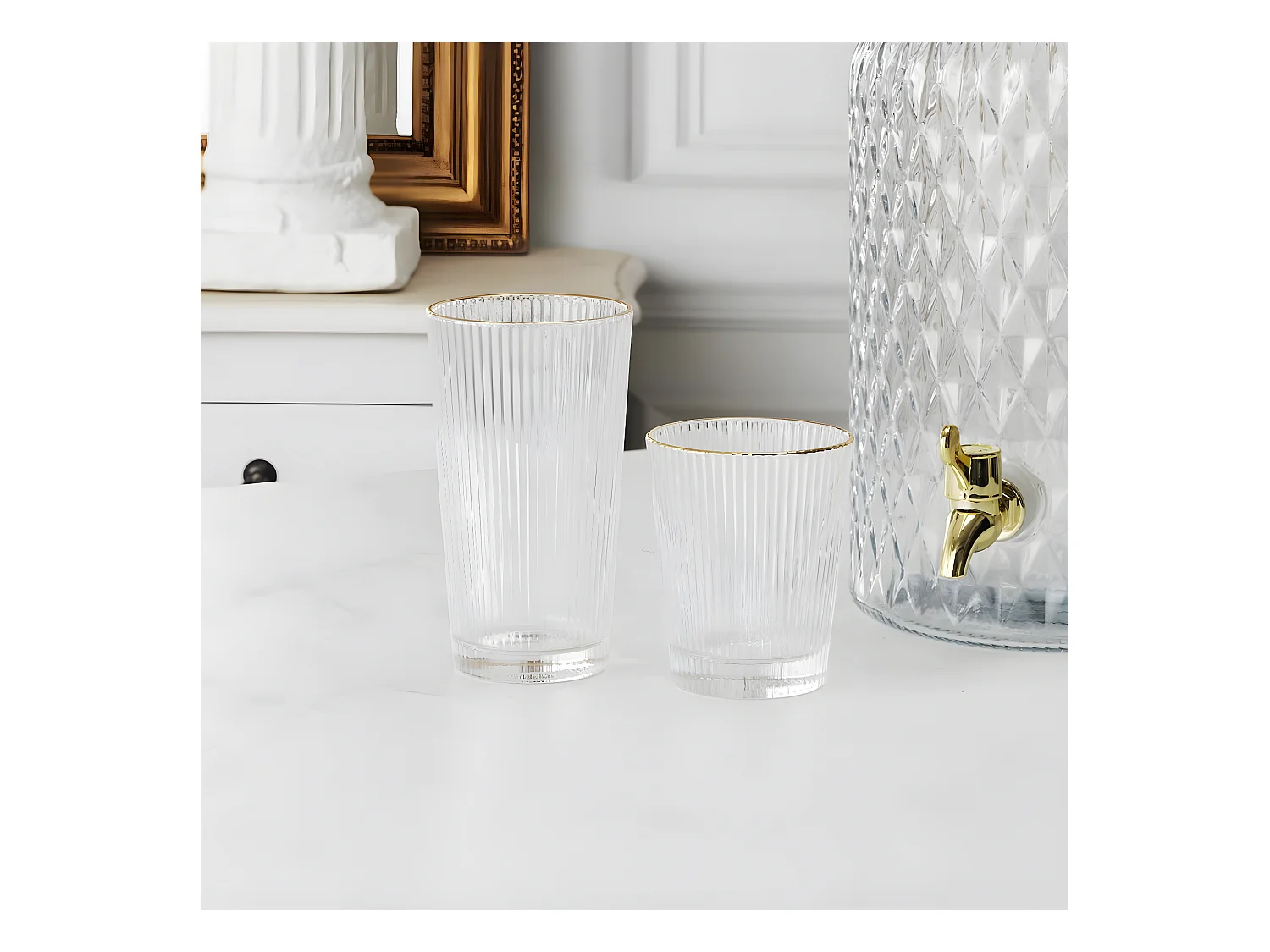 Lot de 6 Verres Design "Liseré" 35cl Transparent