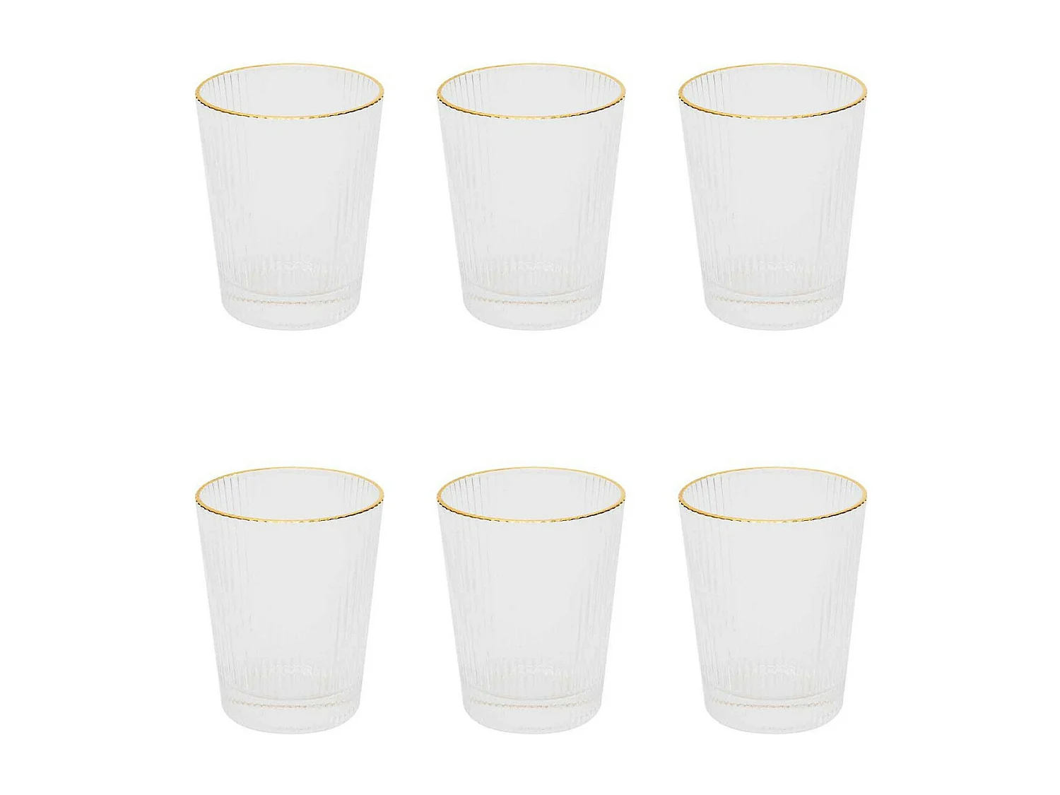 Lot de 6 Verres Design "Liseré" 35cl Transparent