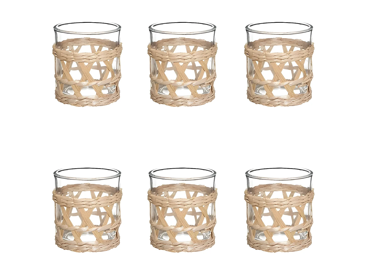 Lot de 6 Verres à Eau "Indonésie" 23cl Transparent
