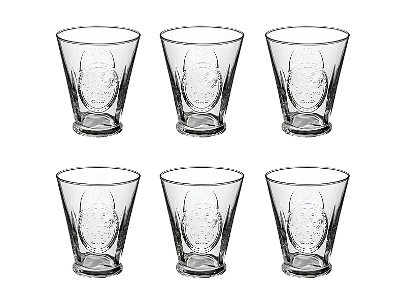 Lot de 6 Gobelets Hauts "Carmela" 34cl Transparent
