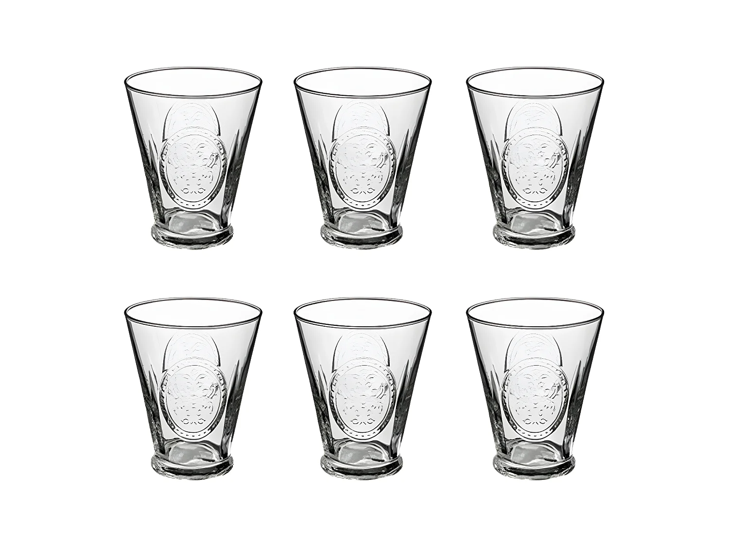 Lot de 6 Gobelets Hauts "Carmela" 34cl Transparent