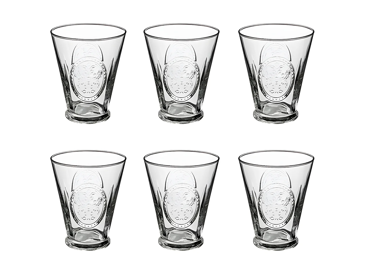 Lot de 6 Gobelets Hauts "Carmela" 34cl Transparent