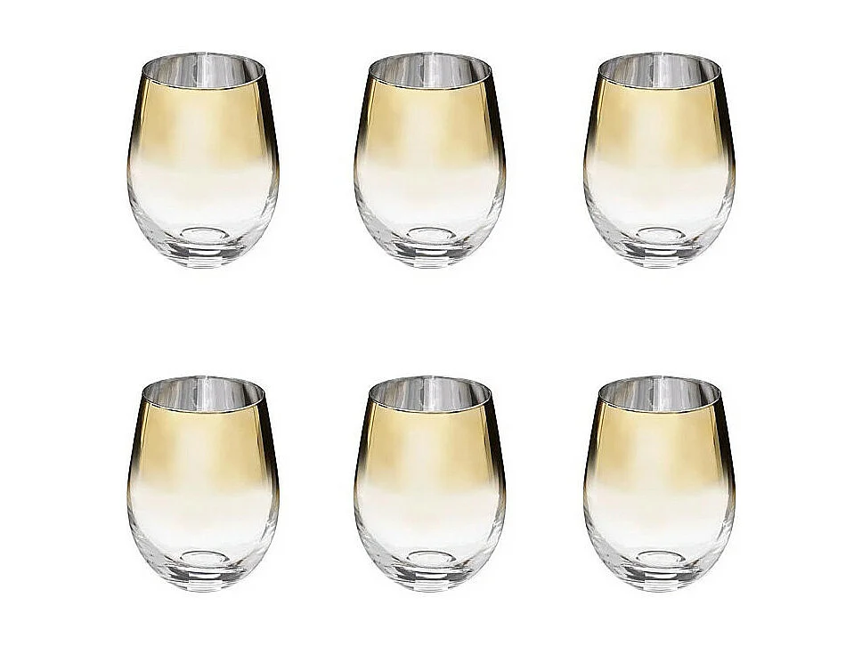 Lot de 6 Verres à Eau "Arya" 54cl Or