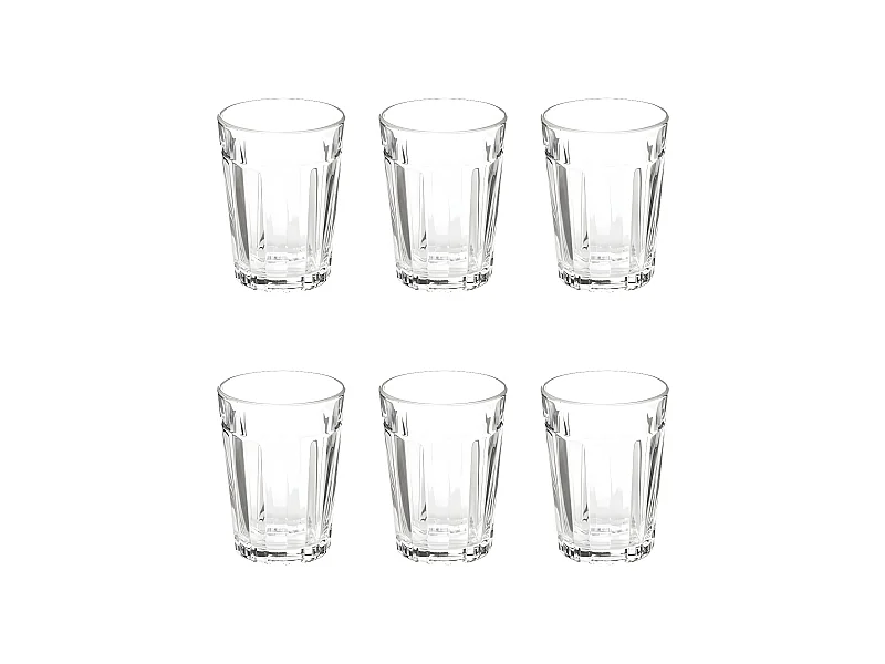 Lot de 6 Verres à Eau "Loft" 25cl Transparent