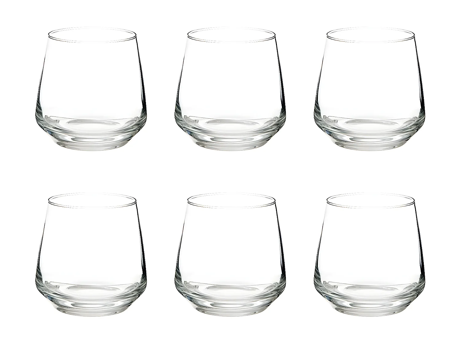 Lot de 6 Gobelets en Verre "Elaya" 34cl Transparent
