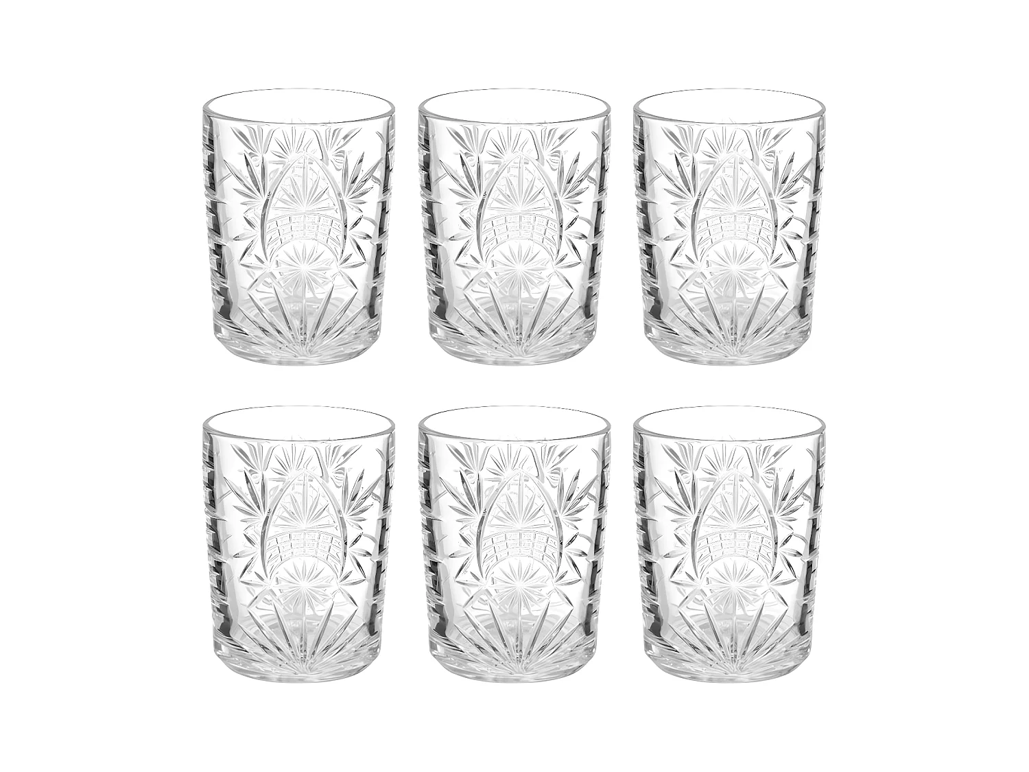 Lot de 6 Gobelets Bas "Ayla" 35cl Transparent