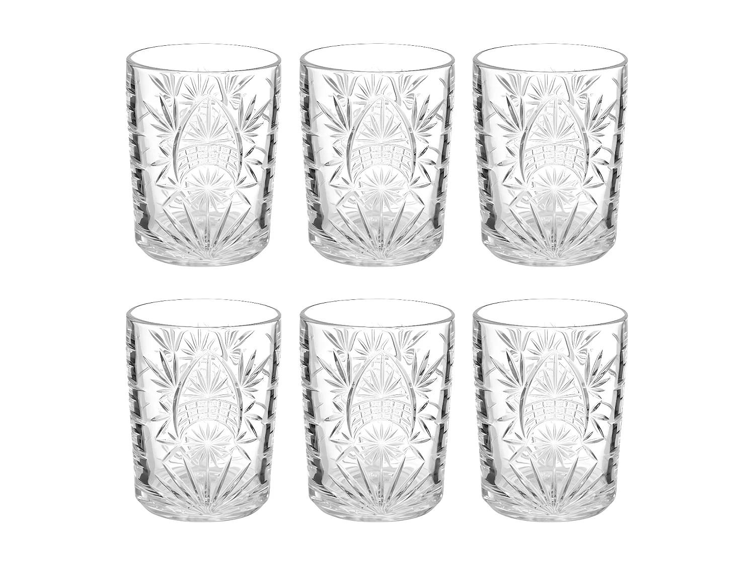 Lot de 6 Gobelets Bas "Ayla" 35cl Transparent