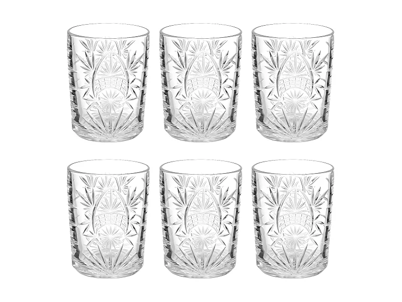 Lot de 6 Gobelets Bas "Ayla" 35cl Transparent